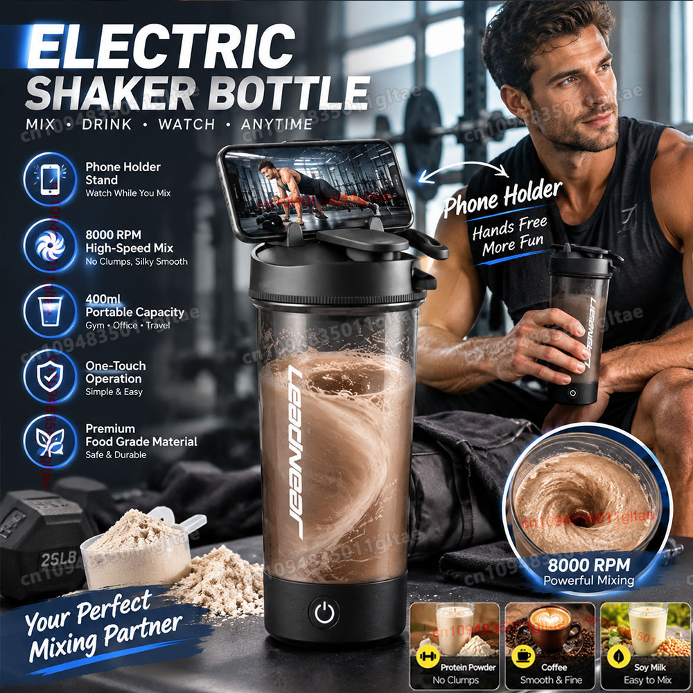 Protein Bar - แก้วเชคไฟฟ้า 400-700 มล. แก้วเชคอัจฉริยะคนเองได้ สำหรับโปรตีนเชค อาหารทดแทนมื้ออาหาร