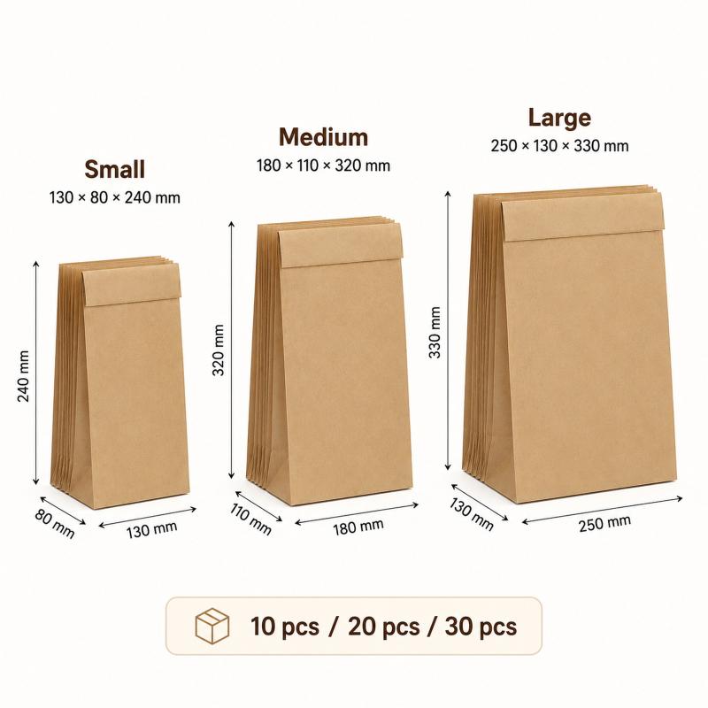 10~30 ชิ้น ถุงกระดาษคราฟท์สีน้ - Cookies Pack บทวิจารณ์และราคา