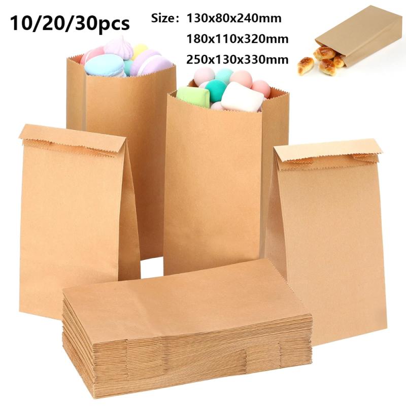 10~30 ชิ้น ถุงกระดาษคราฟท์สีน้ - Cookies Pack บทวิจารณ์และราคา